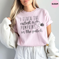 Comfort Colors® Fall Teacher Shirts, Halloween Teacher Shirt, I Teach The Cutest Pumpkins Shirt, Pumpkin Teacher Shirt, Cute Teacher Shirts