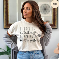 Comfort Colors® Fall Teacher Shirts, Halloween Teacher Shirt, I Teach The Cutest Pumpkins Shirt, Pumpkin Teacher Shirt, Cute Teacher Shirts