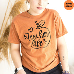 Comfort Colors® Teacher Life Shirt, Teacher Life Shirt, Apple Teacher Shirt, Cute Teacher Shirt, Teacher Appreciation Shirt