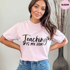Comfort Colors® Teach Shirt, Teaching Is My Jam Shirt, Elementary School Teacher Shirt, Back to School Shirt, Teacher Shirt