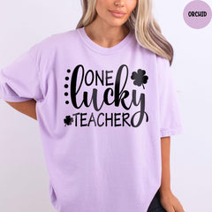Comfort Colors® One Lucky Teacher Shirt, St Patricks Day Teacher Shirt, Patrick's Day Teacher Gift, St. Patrick's Day Shirt