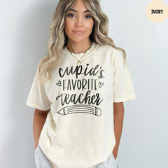 Comfort Colors® Cupid's Favorite Teacher Shirt, Teacher Valentine Shirt, Valentines Day Shirt for Teachers, Teacher Gift