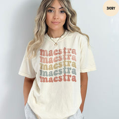 Comfort Colors® Maestra Teacher, Spanish Teacher Shirt, Gift For Spanish Teacher, Bilingual Teacher Shirt, Back to School Teacher Shirt