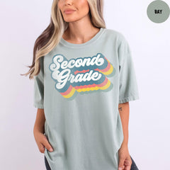 Comfort Colors® Second Grade Teacher Shirt, Back to School, 2nd Grade Crew, Teacher Teams Shirt, 2nd Grade T-Shirt, Elementary School