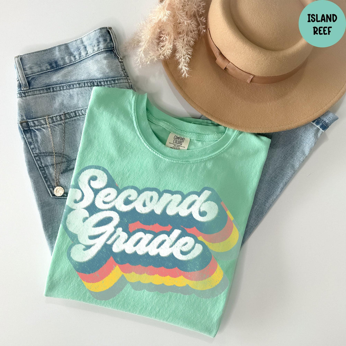 Comfort Colors® Second Grade Teacher Shirt, Back to School, 2nd Grade Crew, Teacher Teams Shirt, 2nd Grade T-Shirt, Elementary School