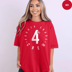 Comfort Colors® Fourth Grade Crew Teacher Shirt, Fourth Grade Team Shirts, Teacher Appreciation Gift, Elementary School Shirt