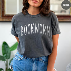 Comfort Colors® Bookworm Shirt, Book Lover T-shirt, Book Club Clothing, Bookworm Tee, Bookish Shirt, Reading Teacher Tshirt