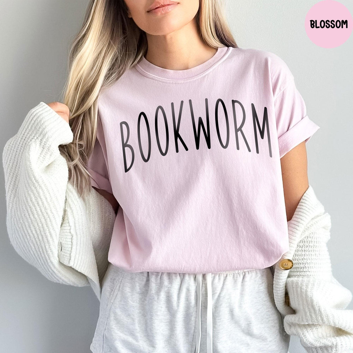 Comfort Colors® Bookworm Shirt, Book Lover T-shirt, Book Club Clothing, Bookworm Tee, Bookish Shirt, Reading Teacher Tshirt