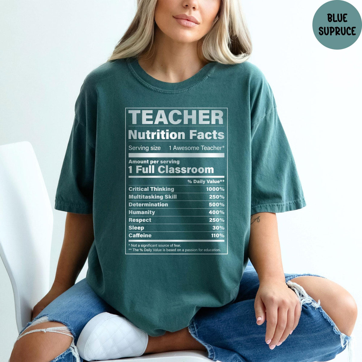 Comfort Colors® Teacher Nutrition Facts Shirt, Back To School, Teachers Day Shirt, Teacher Life Shirt, Gift For Teacher