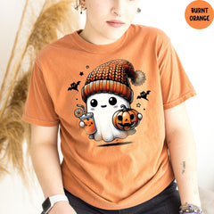 Comfort Colors® Cute Ghost Shirt, Funny Halloween Shirt, Pumpkin Tee, Halloween Costume, Spooky Season, Halloween Gift