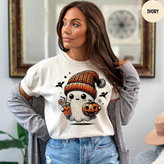 Comfort Colors® Cute Ghost Shirt, Funny Halloween Shirt, Pumpkin Tee, Halloween Costume, Spooky Season, Halloween Gift