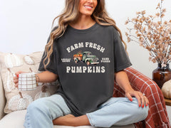 Comfort Colors Farm Fresh Pumpkin Shirt - Pumpkin Harvesting T-Shirt - Fall Pumpkin Shirt - Pumpkin Patch Tee - Autumn Shirt - Pumpkin Lover