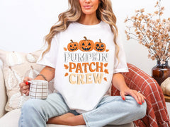 Comfort Colors® Pumpkin Patch Crew Shirts - Fall Pumpkin Shirts - Autumn T-Shirts - Halloween Crew Shirts - Fall Harvest Tee - Pumpkin Crew