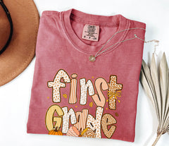 Comfort Colors® Fall Teacher Shirts - Pre-k - 5th Grade Teaching T-Shirt - Coquette Autumn Teacher Shirt