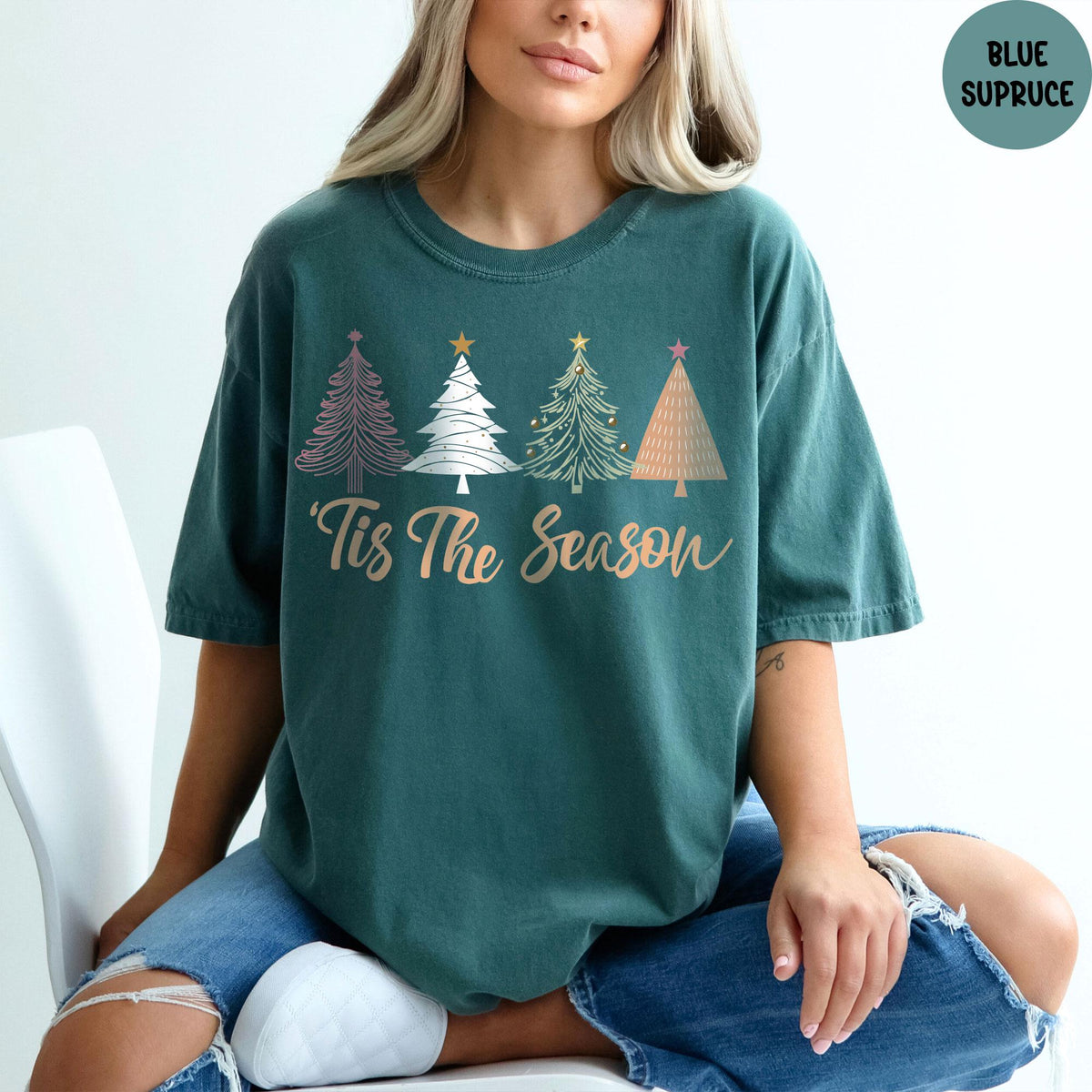 Comfort Colors® Tis The Season Shirt, Christmas Tis The Season Shirt, Merry Christmas Shirt, Cute Winter T-Shirt, Christmas Gift