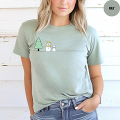 Comfort Colors® Christmas Snowman Shirt, Christmas Shirt, Snowman Shirt, Cute Snowman Shirt, Christmas Gift, Christmas Party T-Shirt