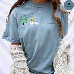 Comfort Colors® Christmas Snowman Shirt, Christmas Shirt, Snowman Shirt, Cute Snowman Shirt, Christmas Gift, Christmas Party T-Shirt