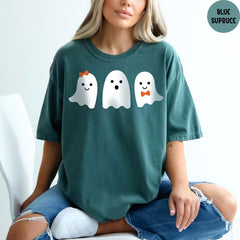 Comfort Colors® Halloween Ghost Tshirt, Spooky Season T-Shirt, Cute Ghost Shirt, Halloween Cute Women Outfit, Halloween Gift
