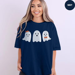 Comfort Colors® Halloween Ghost Tshirt, Spooky Season T-Shirt, Cute Ghost Shirt, Halloween Cute Women Outfit, Halloween Gift