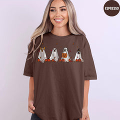 Comfort Colors® Halloween Shirt, Halloween Pumpkin Ghost Shirt, Halloween Ghost Shirt, Halloween Pumpkin Shirt, Spooky Pumpkin Tee