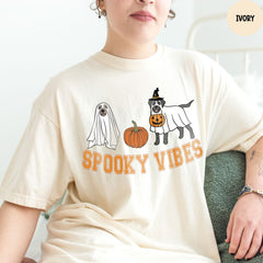 Comfort Colors® Spooky Vibes Shirt, Halloween Shirt, Womens Halloween Shirt, Spooky Season Shirt, Ghost Halloween Shirt