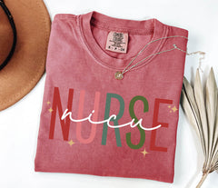 Comfort Colors® NICU Christmas Shirt - Festive T-Shirt - NICU Nurse Gift - Neonatal Holiday Tee