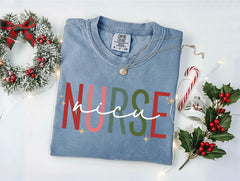 Comfort Colors® NICU Christmas Shirt - Festive T-Shirt - NICU Nurse Gift - Neonatal Holiday Tee