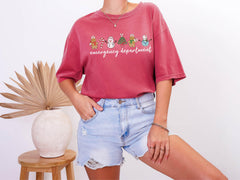 Comfort Colors® Emergency Department Shirt - Retro Christmas T-Shirt - ER Xmas Gift - Holiday ER Shirt