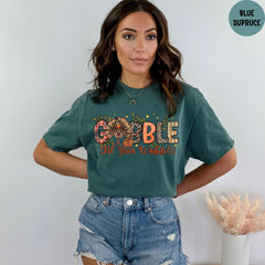 Comfort Colors® Gobble Til You Wobble Turkey Shirt, Turkey Shirt, Gift For Thanksgiving, Funny Turkey Shirt, Thankful Tee