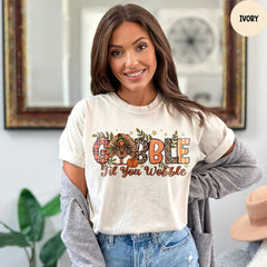 Comfort Colors® Gobble Til You Wobble Turkey Shirt, Turkey Shirt, Gift For Thanksgiving, Funny Turkey Shirt, Thankful Tee