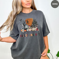 Comfort Colors® HalloThanksMas Shirt, Happy Hallothanksmas Shirt, Halloween Shirt, Halloween Thanksgiving Shirt, Holiday Season Shirt