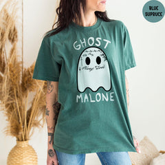 Comfort Colors® Ghost Malone Shirt, Cute Ghost Shirt, Halloween Ghost Shirt, Funny Halloween Shirt, Spooky Season Shirt