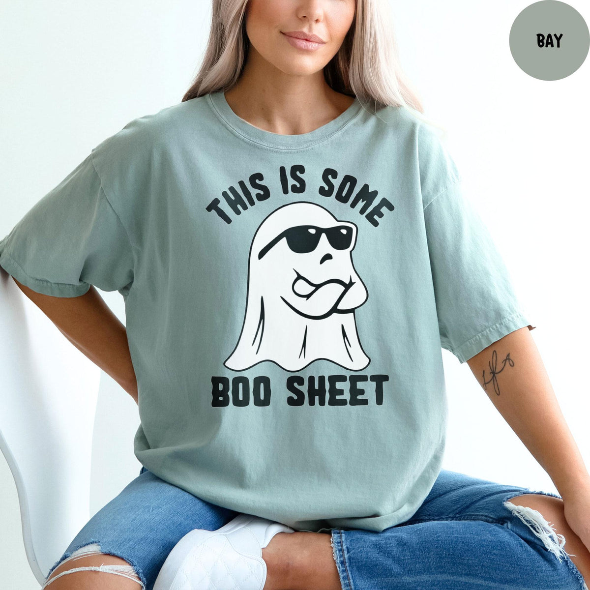 Comfort Colors® This is Some Boo Sheet, Cute Ghost Shirt, Funny Halloween T Shirt, Gift for Halloween, Halloween Ghost Shirt