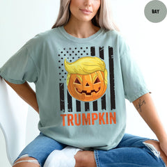 Comfort Colors® Halloween Trumpkin Shirt, Halloween Shirt, Pumpkin Trump T-Shirt, Halloween Party Costume, Trump T-Shirt