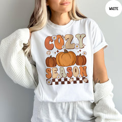 Comfort Colors® Cozy Season Shirt, Womens Pumpkin Season Shirt, Cute Pumpkin Shirt, Women Fall Shirt, Fall Pumpkin Shirt