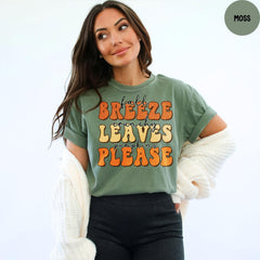 Comfort Colors® Fall Breeze Crunchy Leaves Pumpkins Please Shirt, Fall Leaves Shirt, Autumn Leaves Shirt, Fall Gifts, Fall Shirt