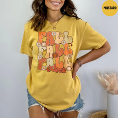 Comfort Colors® Fall Vibes T-Shirt, Pumpkin Season Shirt, Thanksgiving Tshirt, Fall Season Shirt, Thanksgiving Gifts