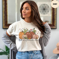 Comfort Colors® Fall Pumpkin T-Shirt, Fall is My Favorite Color, Thanksgiving Shirt, Pumpkins Shirt, Fall Leaves Shirt