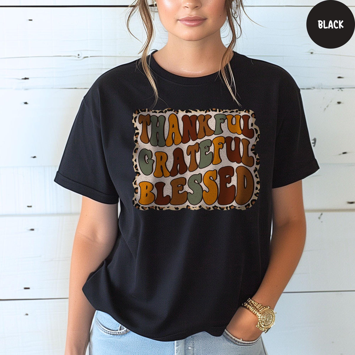 Comfort Colors® Thankful Grateful Blessed Shirt, Thanksgiving Shirt, Fall Shirt, Thankful T-Shirt, Thankful Blessed Shirt, Fall Gift