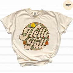 Comfort Colors® Hello Fall Shirt, Thanksgiving Shirt, Fall Vibes Shirt, Thankful Shirt, Fall Shirt, Family Matching Shirt