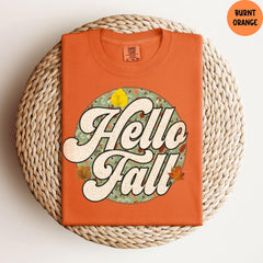Comfort Colors® Hello Fall Shirt, Thanksgiving Shirt, Fall Vibes Shirt, Thankful Shirt, Fall Shirt, Family Matching Shirt