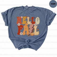 Comfort Colors® Hello Fall Shirt, Fall Shirts, Thanksgiving Shirt, Pumpkin Shirt, Autumn Shirt, Happy Fall Shirt, Fall Pumpkin