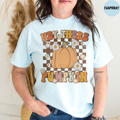 Comfort Colors® Hey There Pumpkin Shirt, Fall Pumpkin Shirt, Cute Fall Shirt, Thanksgiving Tshirt, Thankful Shirt, Hello Pumpkin