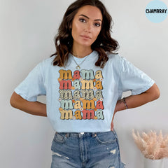 Comfort Colors® Mama Shirt, Floral Mama Shirt, Thanksgiving Mama Shirt, Mama Fall Shirt, Fall Coquette Shirt, Autumn Mama T-Shirt