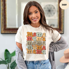 Comfort Colors® Mama Shirt, Floral Mama Shirt, Thanksgiving Mama Shirt, Mama Fall Shirt, Fall Coquette Shirt, Autumn Mama T-Shirt
