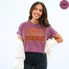 Comfort Colors® Pumpkin Season Shirt, Fall Pumpkin Shirt, Pumpkin Shirt, Fall Vibes Shirt, Women Fall Tees, Fall Season Shirts