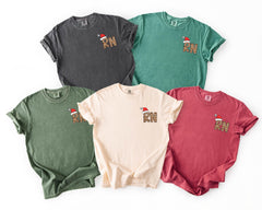Comfort Colors® RN Christmas Shirt - Festive Nurse T-Shirt - Gingerbread Nurse Tee - Relaxed Retro Fit
