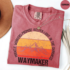 Comfort Colors® Way Maker Shirt, Miracle Worker, Promise Keeper, Christian Shirt, Church Shirt, Faith Shirt, Way Maker Song Shirt