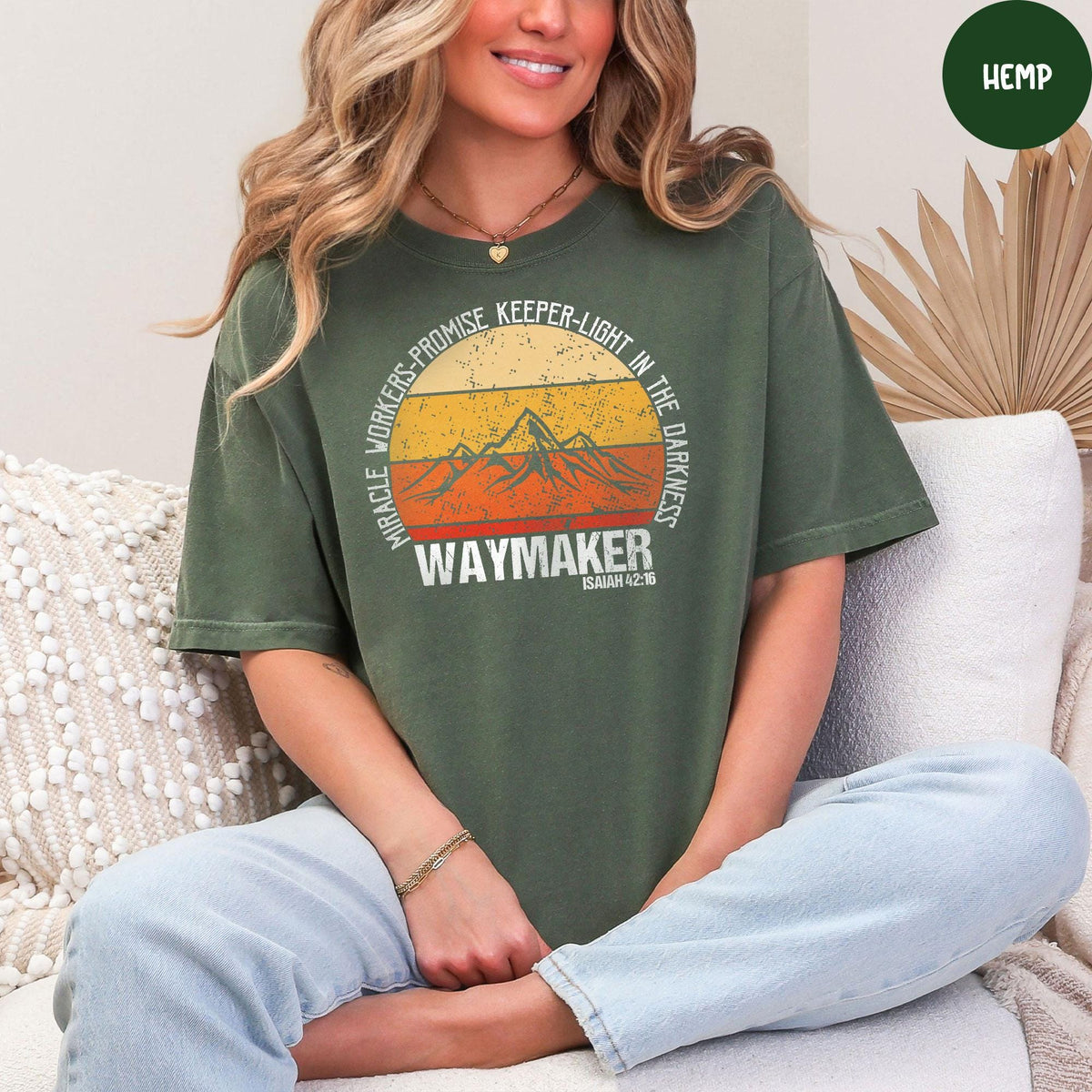 Comfort Colors® Way Maker Shirt, Miracle Worker, Promise Keeper, Christian Shirt, Church Shirt, Faith Shirt, Way Maker Song Shirt