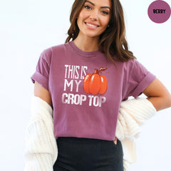 Comfort Colors® This Is My Crop Top Shirt, Funny Farmer Shirt, Farm Life Shirt, Funny Shirt for Women, Farm Girl Clothing